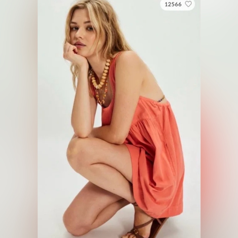 Free People Willow Tank Mini Dres in Mimosa Flower Size Medium - Picture 2 of 6